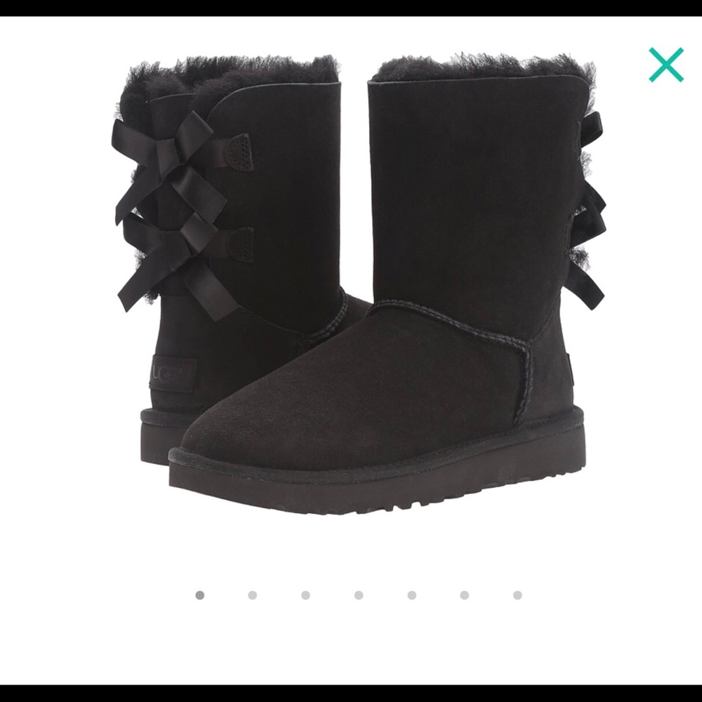 Brand new authentic black two bow uggs